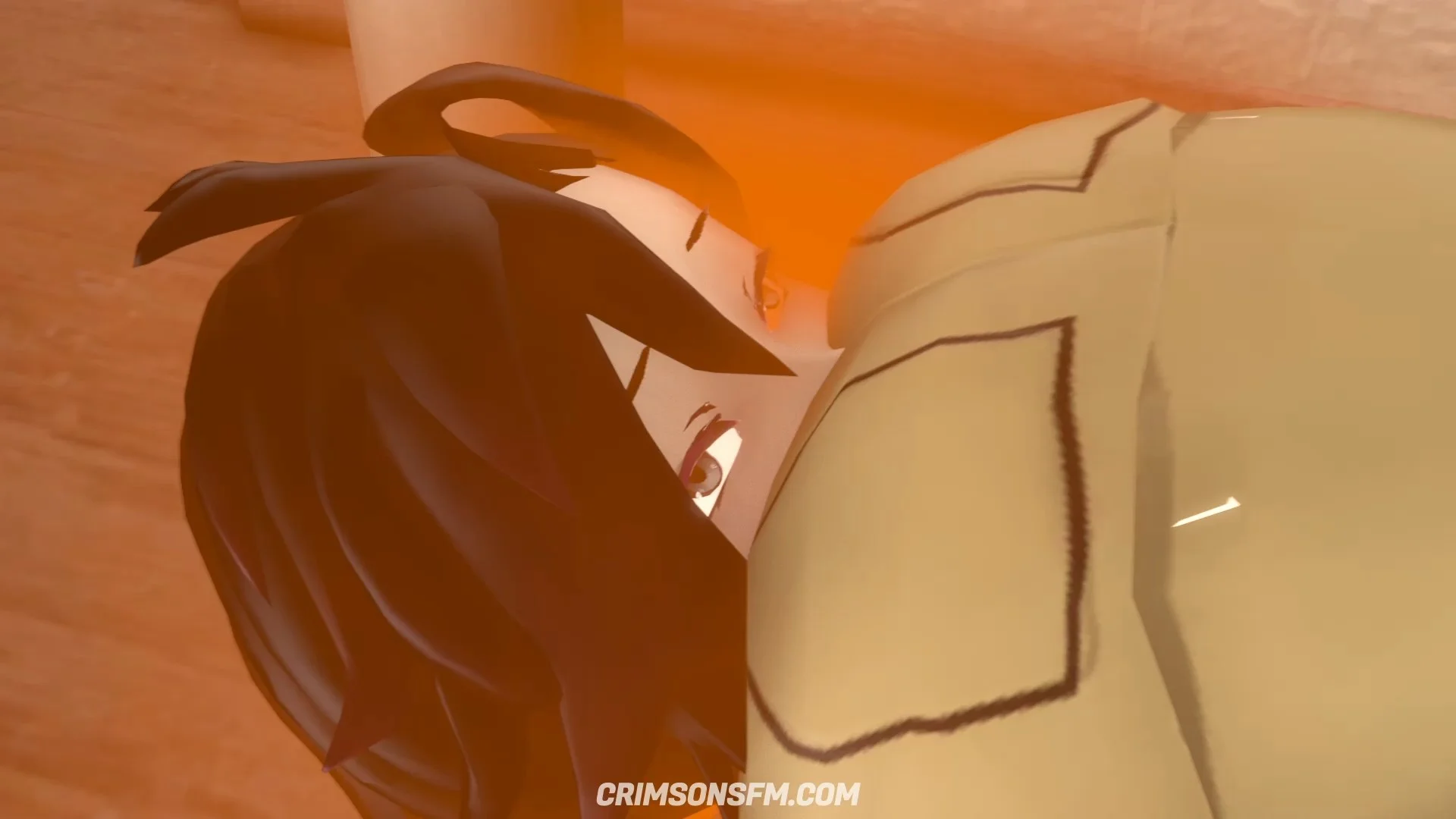 Yang farts on Ruby with gas cloud — Gas fetish SFM preview 2