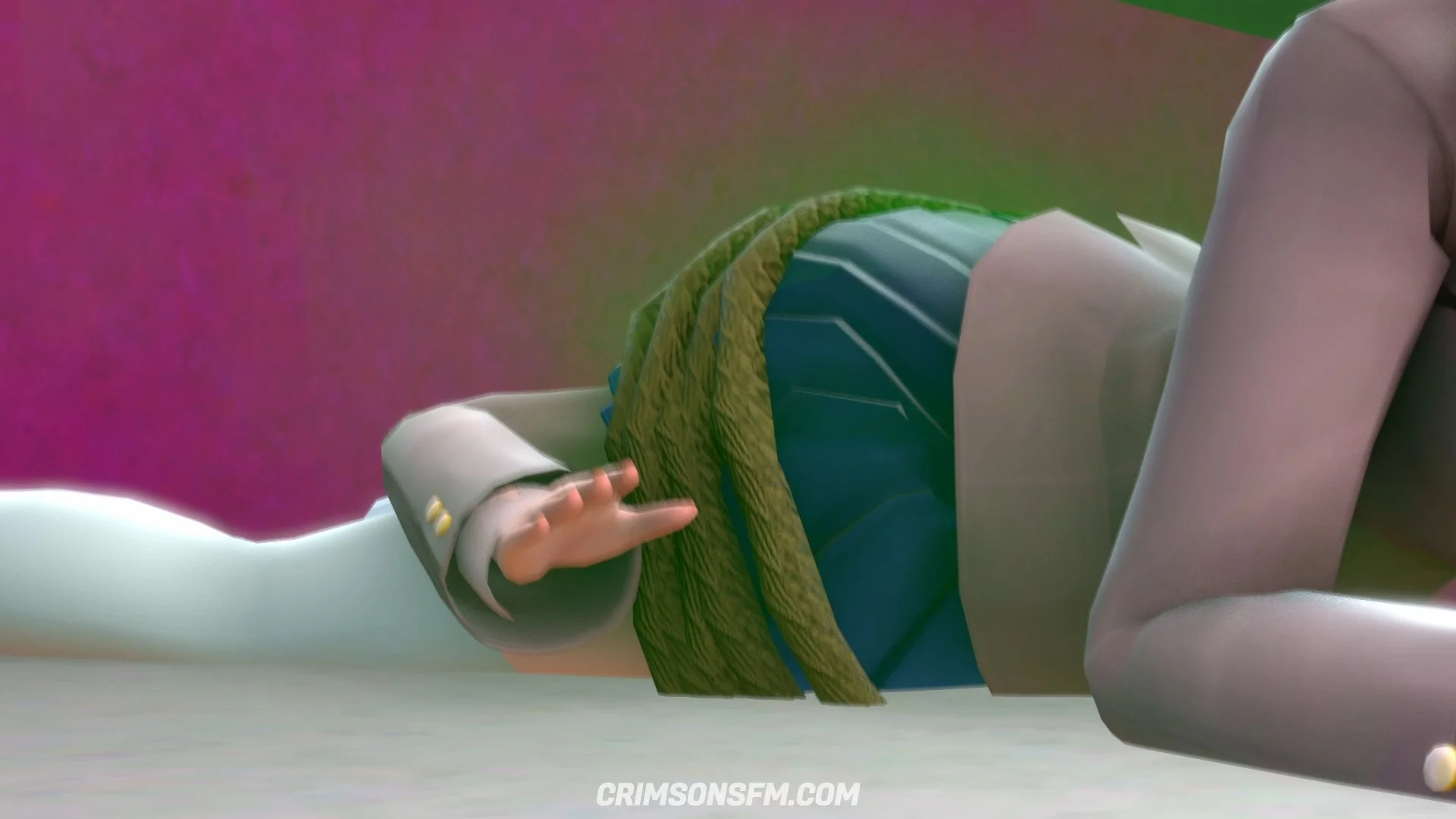 Yuri farts on Monika with gas cloud — Gas fetish SFM preview 3