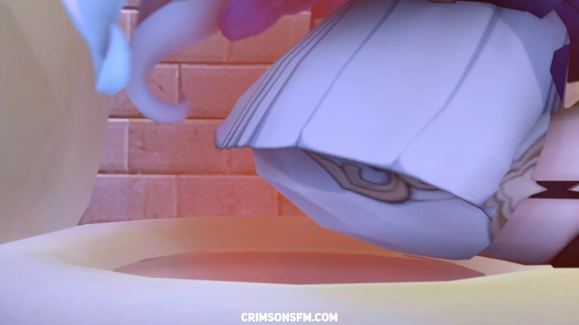 Furina farts on a toilet with gas cloud — Gas fetish SFM preview 2
