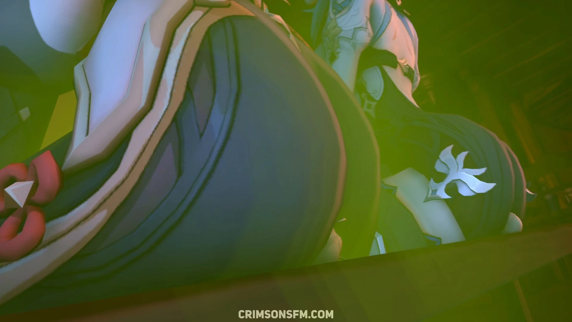 Shenhe and Eula fart on Lumine And Aether with gas cloud — Gas fetish SFM preview 2