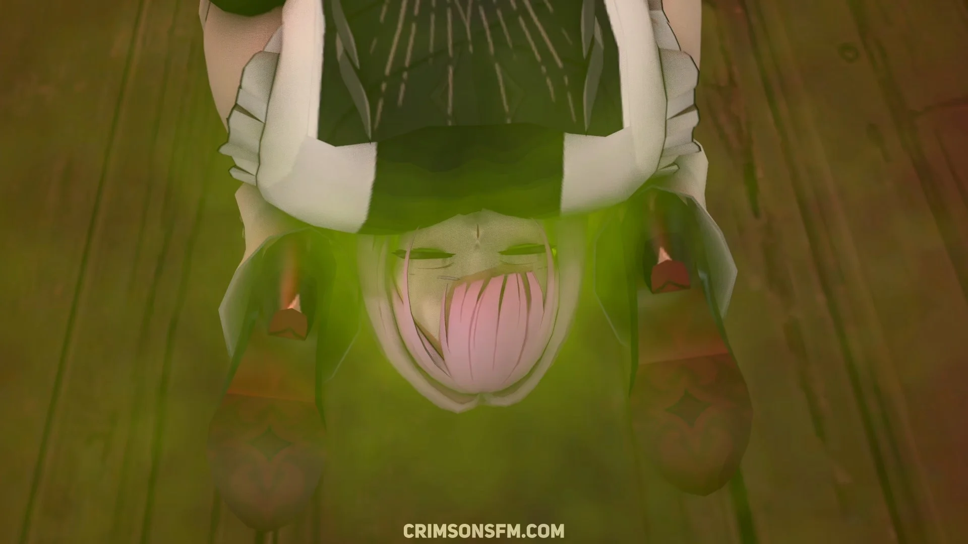 Aponia farts on Elysia with gas cloud — Gas fetish SFM preview 2