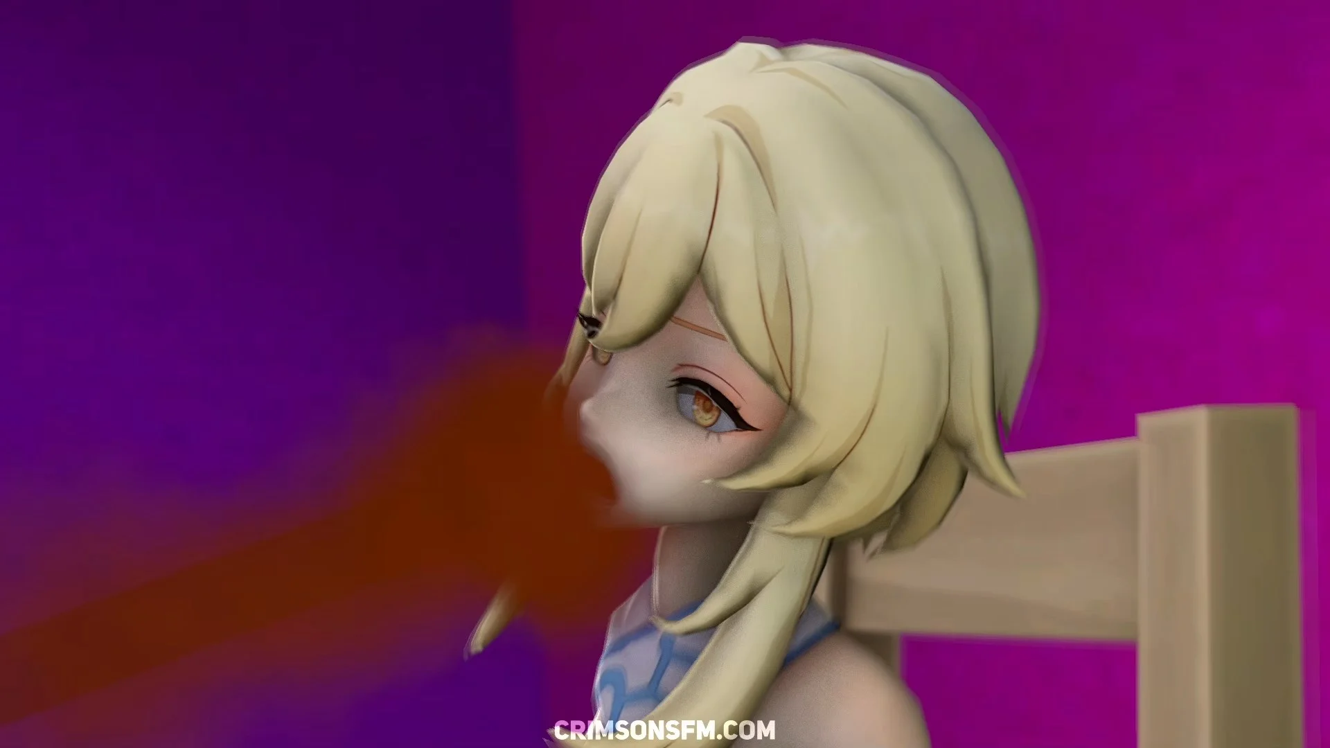 Beidou farts on Lumine with gas cloud — Gas fetish SFM preview 3