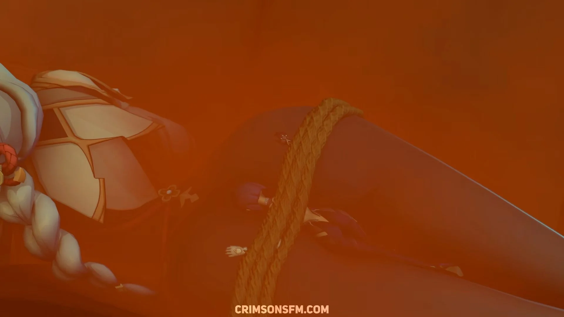 Shenhe farts on Yelan with gas cloud — Gas fetish SFM preview 2