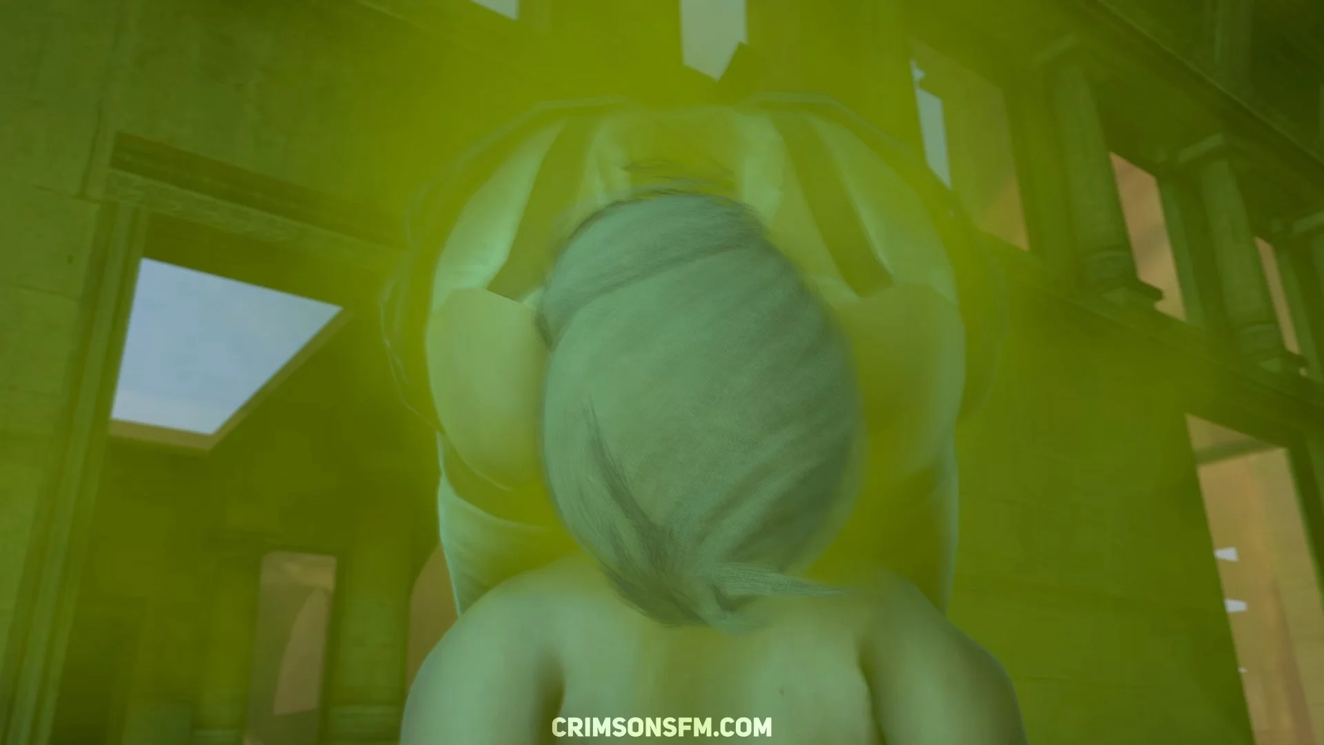 Kaine farts on Scarlet with gas cloud — Gas fetish SFM preview 3