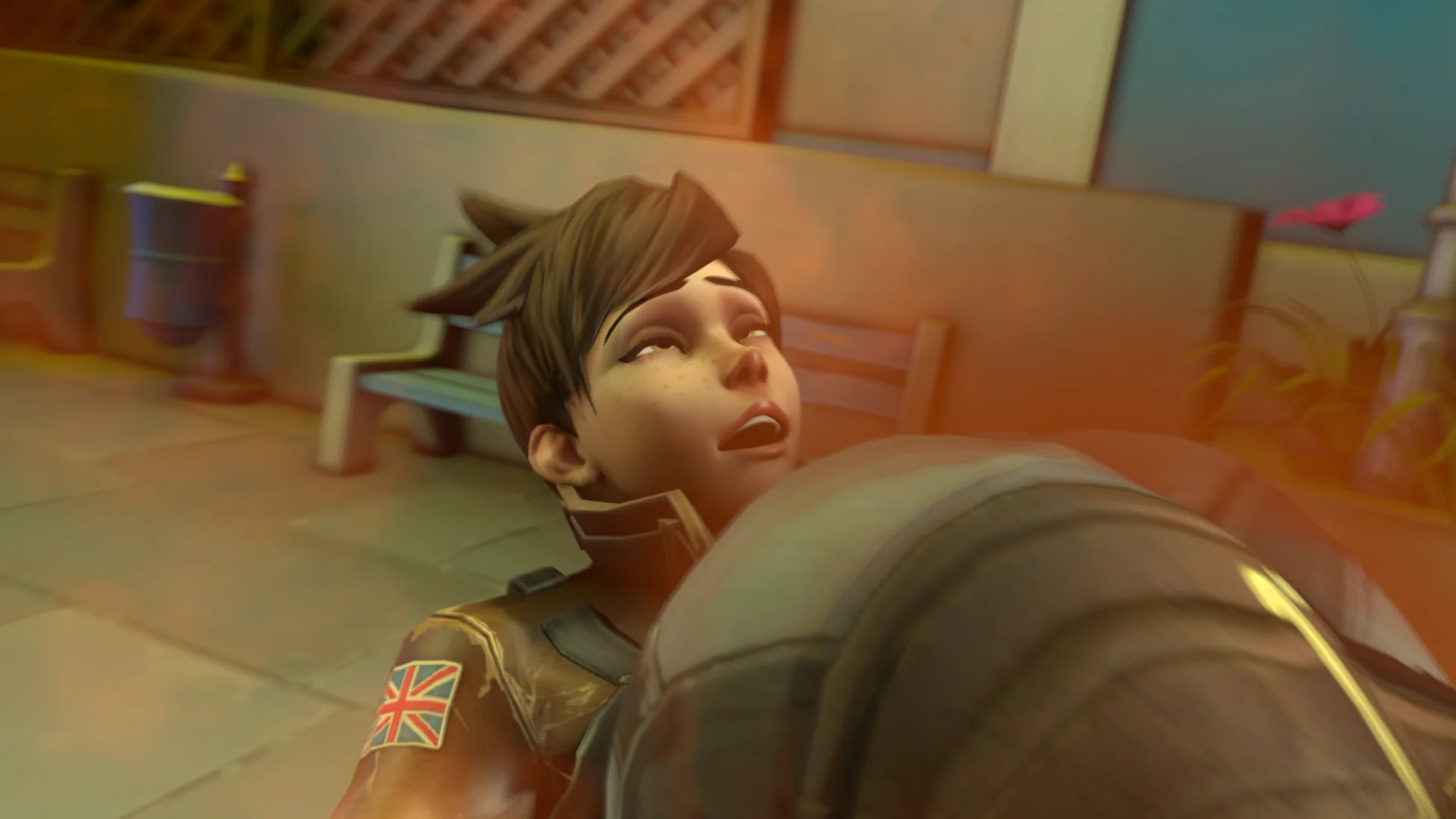 Ashe farts on Tracer with gas cloud — Gas fetish SFM preview 3
