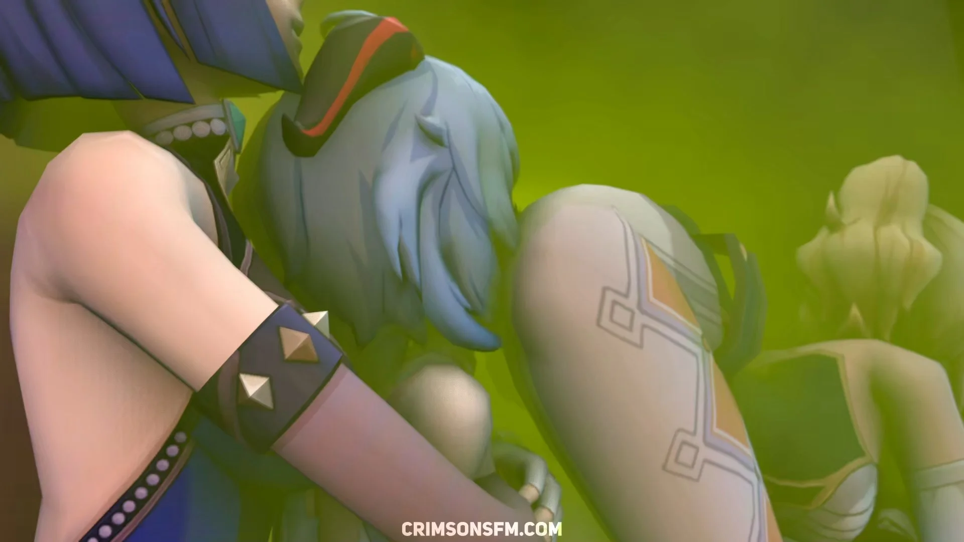 Jean farts on Ganyu with gas cloud — Gas fetish SFM preview 2