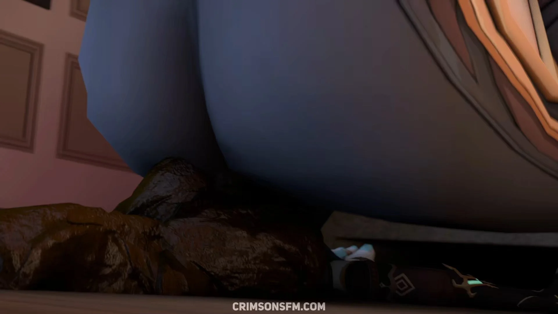 Shenhe farts on Aether — pooping scene with scat alternative — fetish SFM preview 3