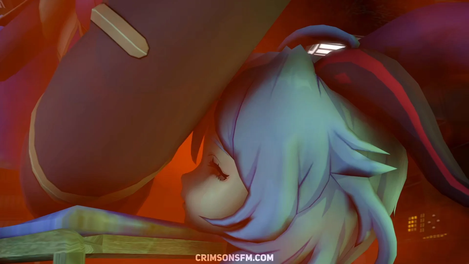 Mona farts on Ganyu with gas cloud — Gas fetish SFM preview 2