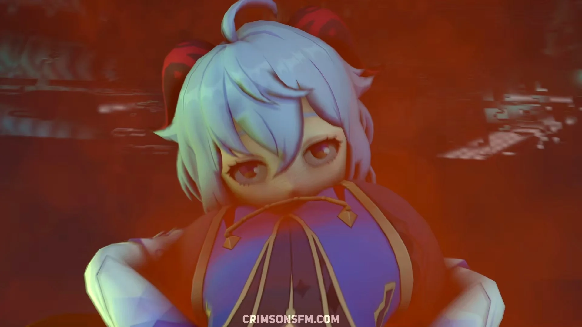 Mona farts on Ganyu with gas cloud — Gas fetish SFM preview 3