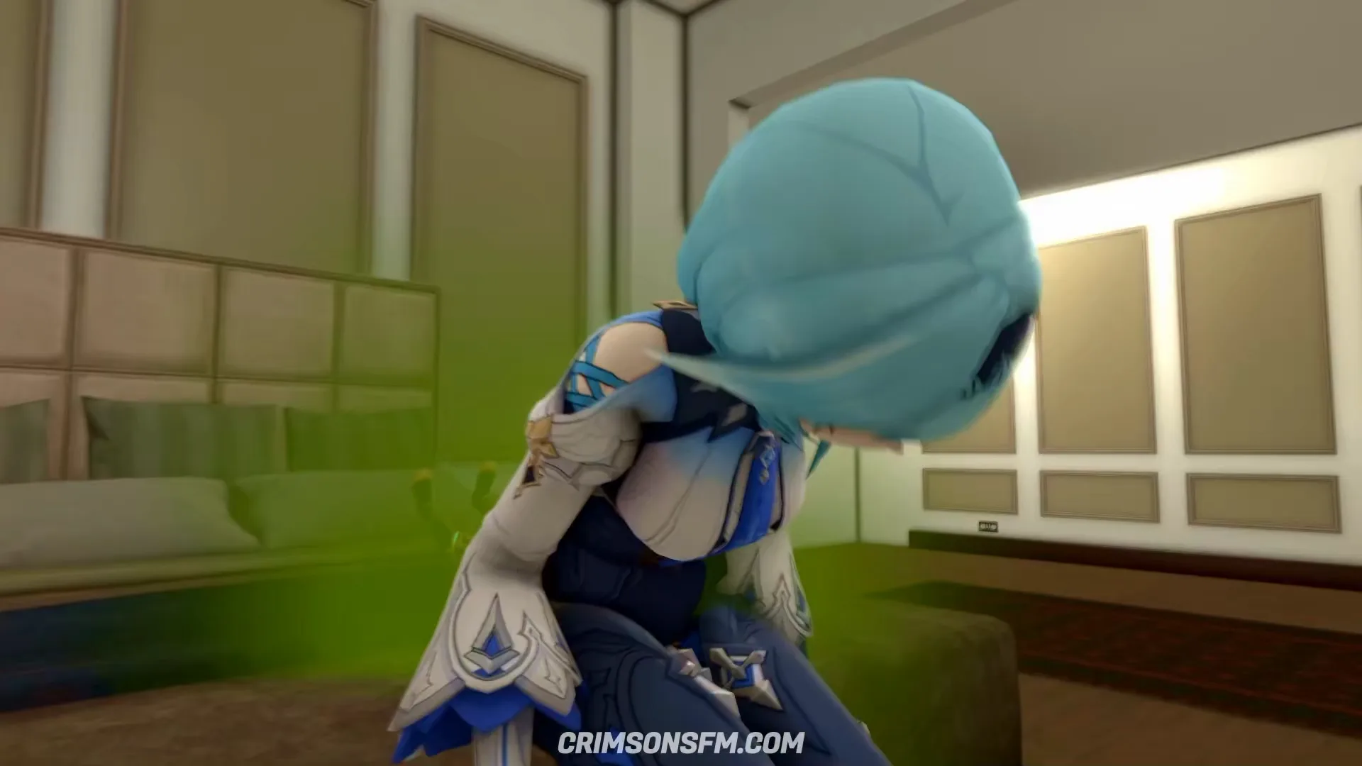 Eula farts on Aether with gas cloud — Gas fetish SFM preview 3