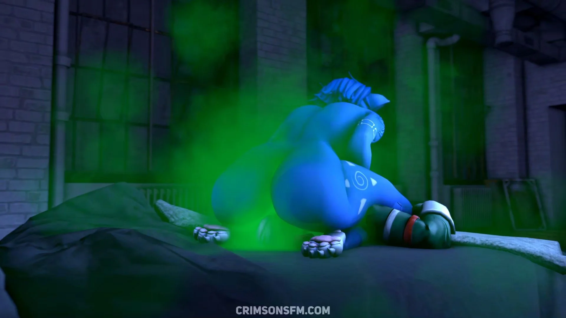 Krystal farts on Fox with gas cloud — Gas fetish SFM preview 3