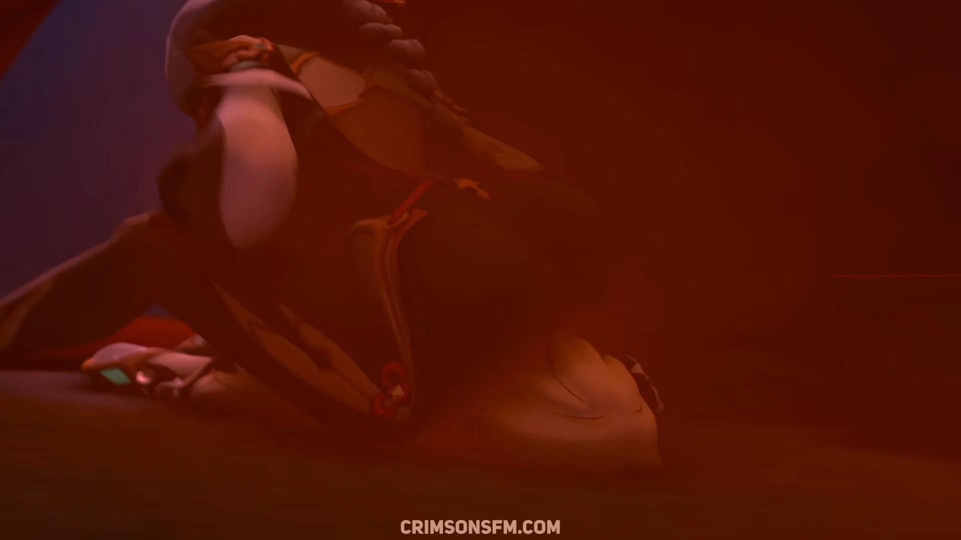 Shenhe farts on Lumine with gas cloud — Gas fetish SFM preview 2