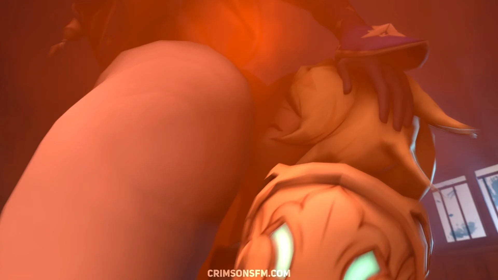 Mona farts on Aether with gas cloud — Gas fetish SFM preview 3