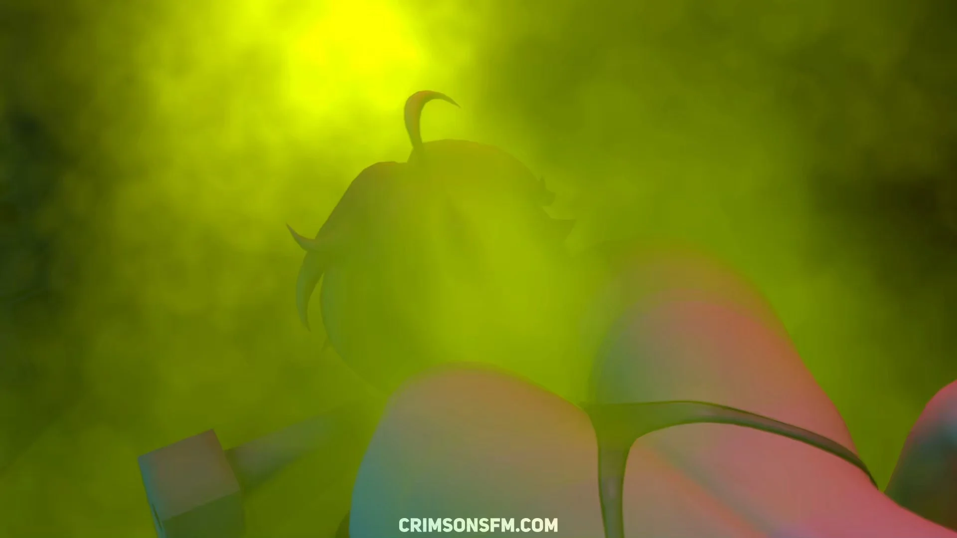 Raiden Shogun farts on Aether with gas cloud — Gas fetish SFM preview 2