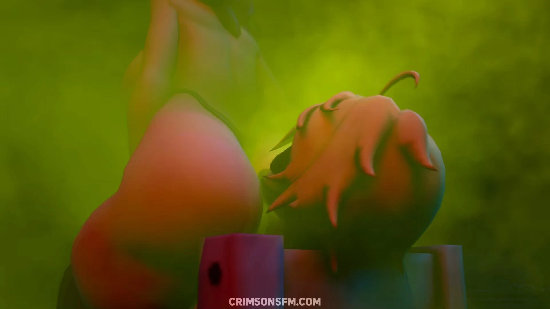 Raiden Shogun farts on Aether with gas cloud — Gas fetish SFM preview 3