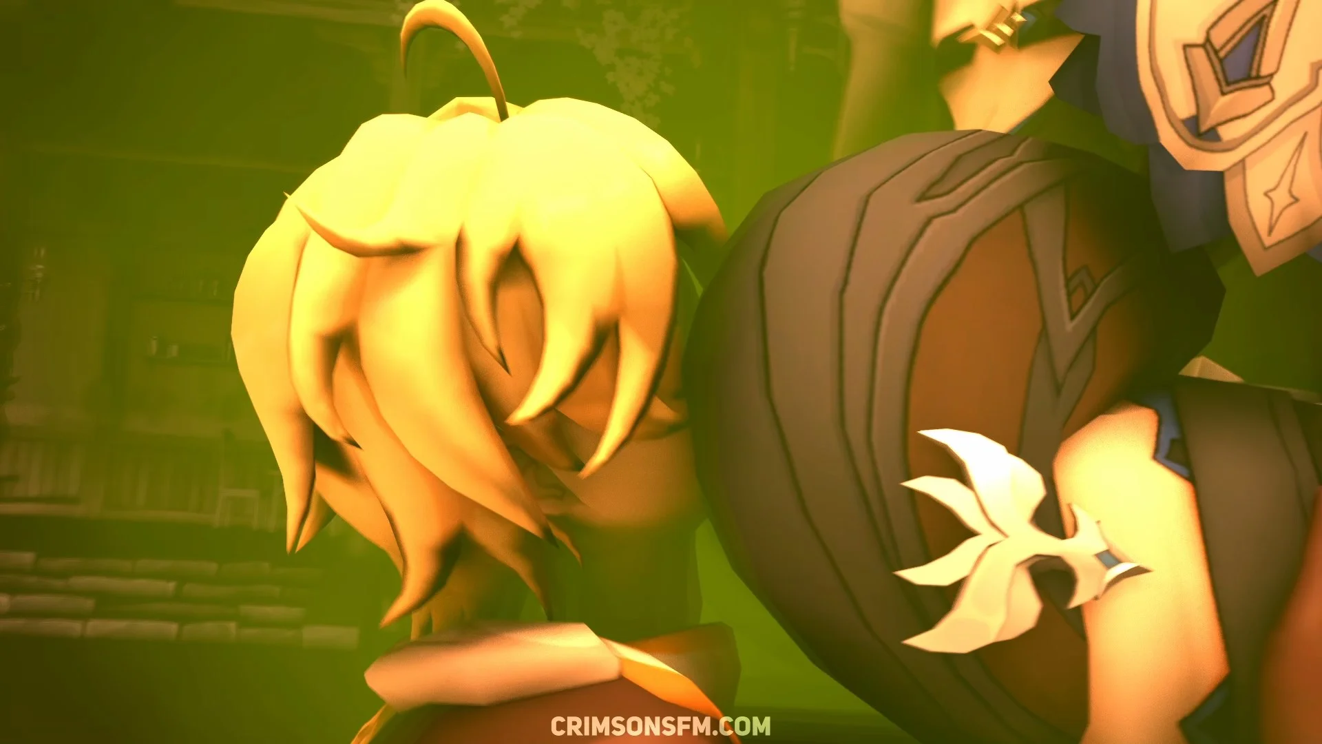 Eula farts on Aether with gas cloud — Gas fetish SFM preview 3