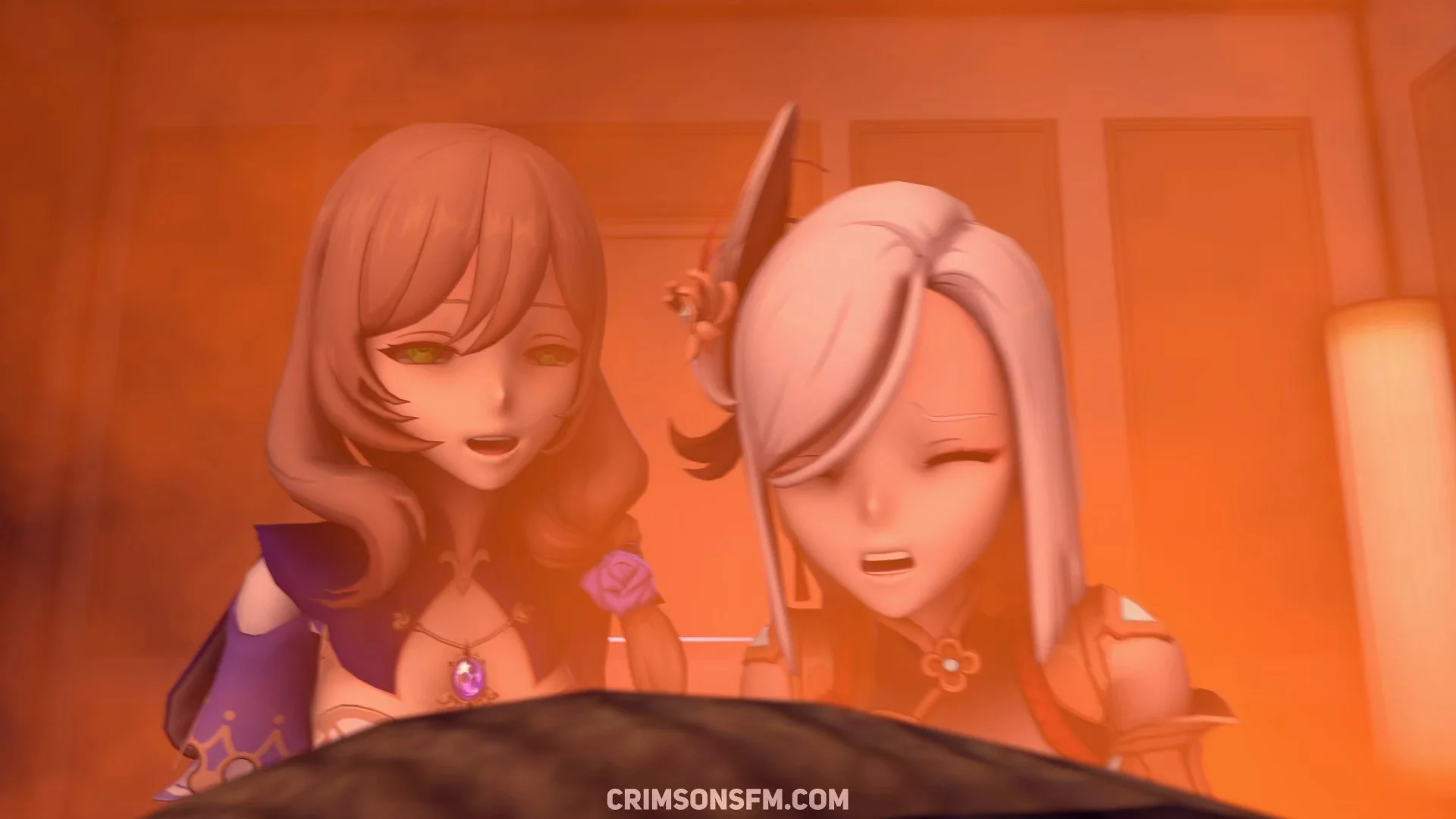 Shenhe and Lisa fart on You with gas cloud — Gas fetish SFM preview 2