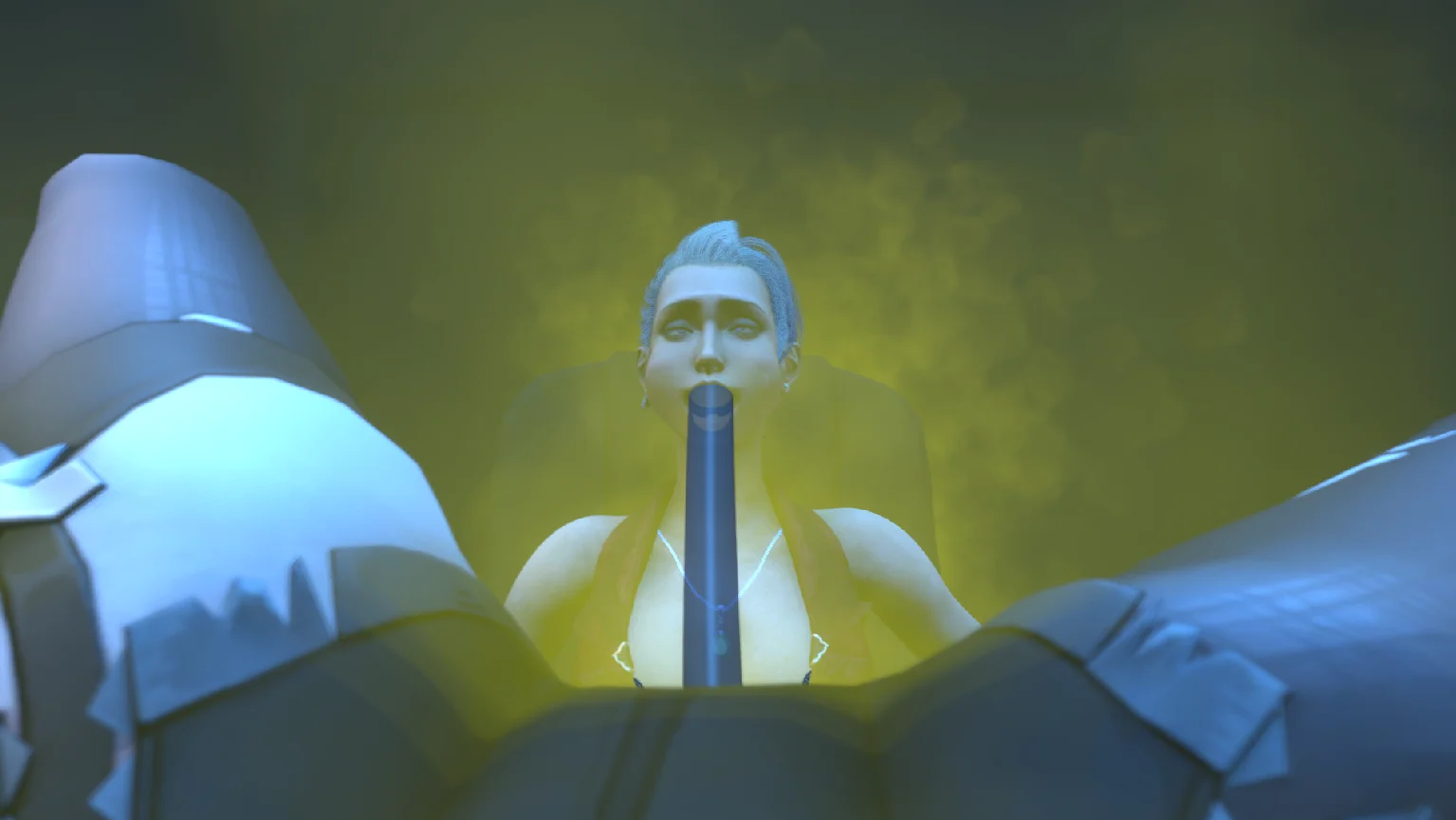 Jane Doe farts on Scarlet with gas cloud — Gas fetish SFM preview 2
