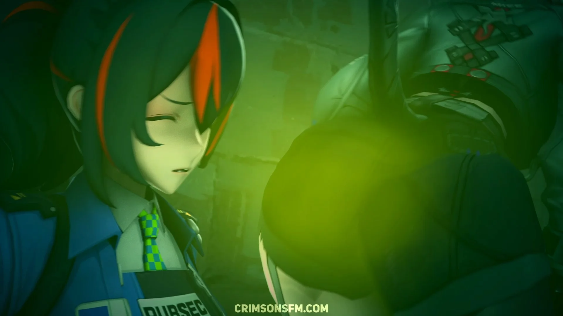 Jane Doe farts on Zhu Yuan with gas cloud — Gas fetish SFM preview 2