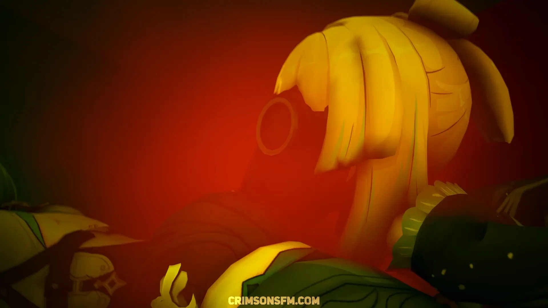 Eula farts on Kokomi with gas cloud — Gas fetish SFM preview 2