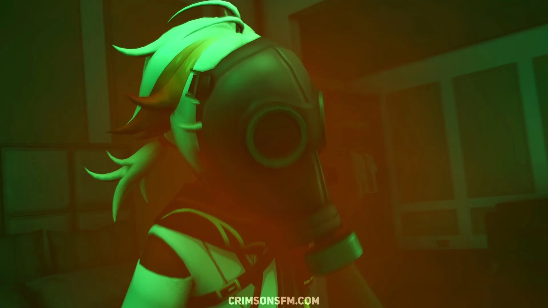 Keqing farts on Kazuha with gas cloud — Gas fetish SFM preview 2
