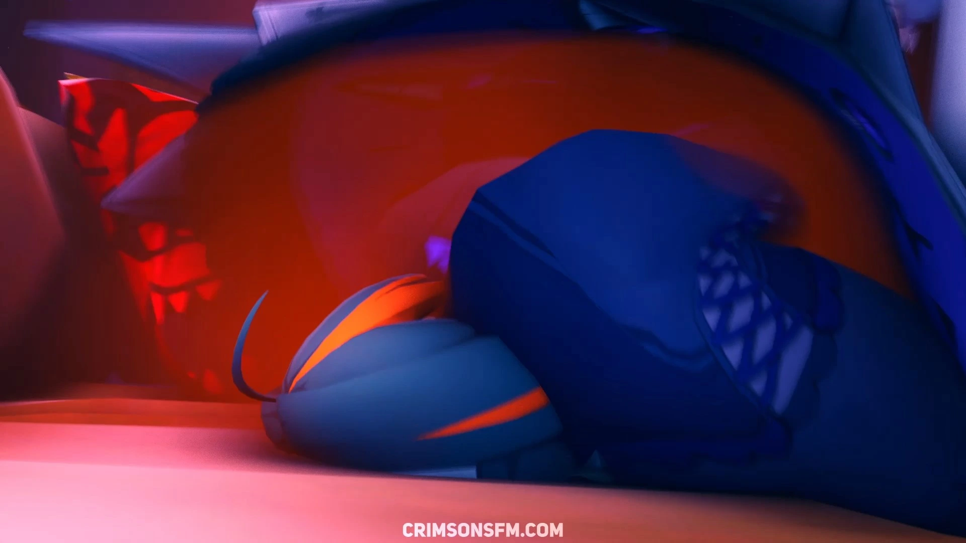 Vivian Banshee farts on Zhu Yuan with gas cloud — Gas fetish SFM preview 1