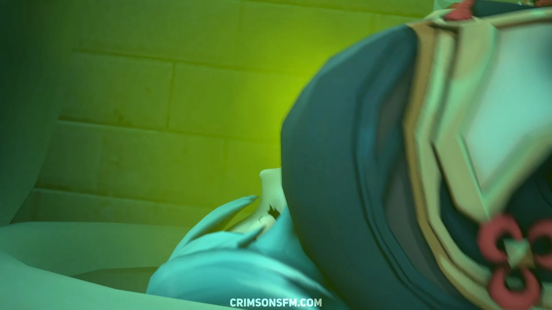 Shenhe farts on Eula with gas cloud — Gas fetish SFM preview 1