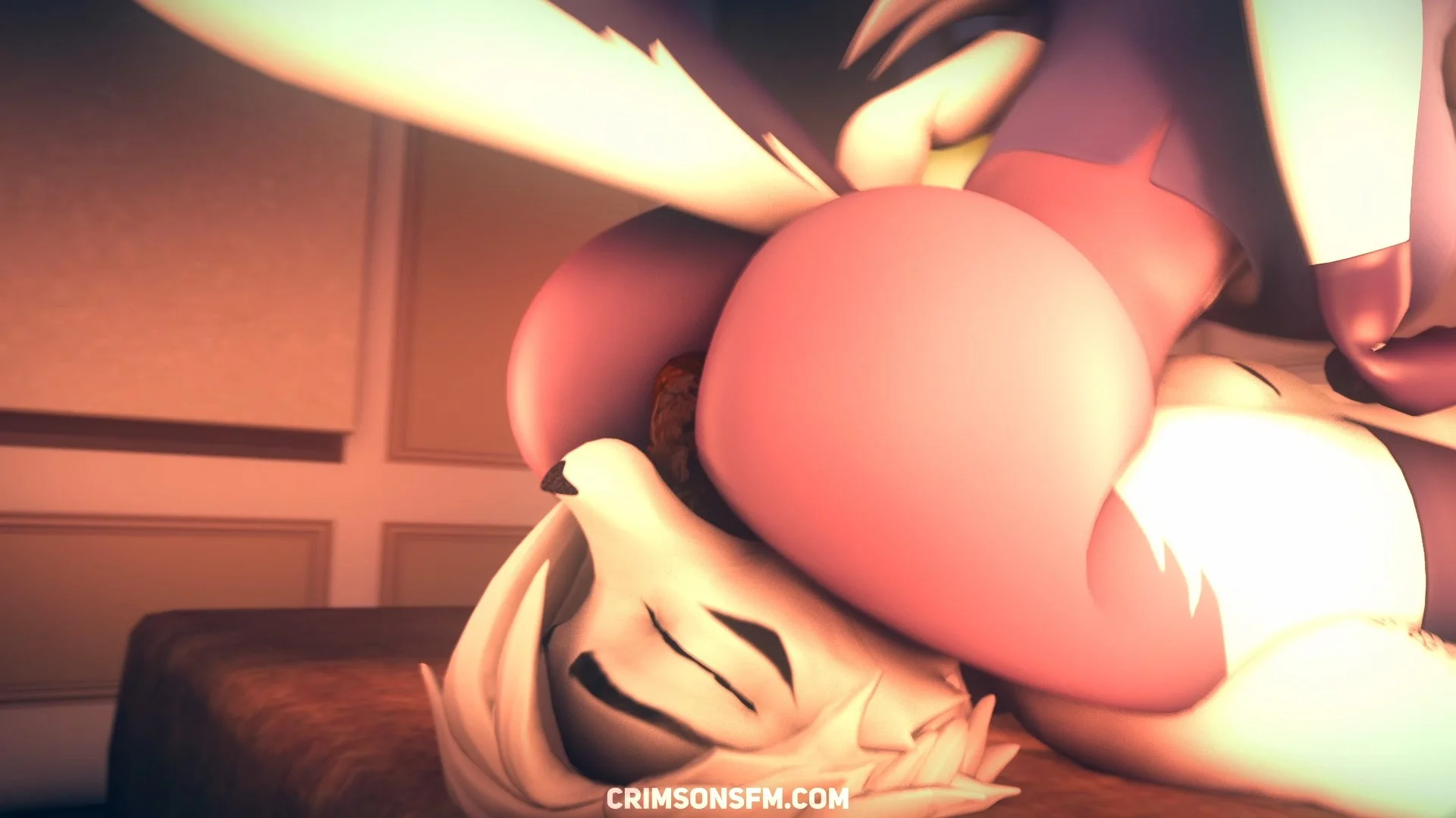 Loona farts on Leo — pooping scene with scat alternative — fetish SFM preview 1