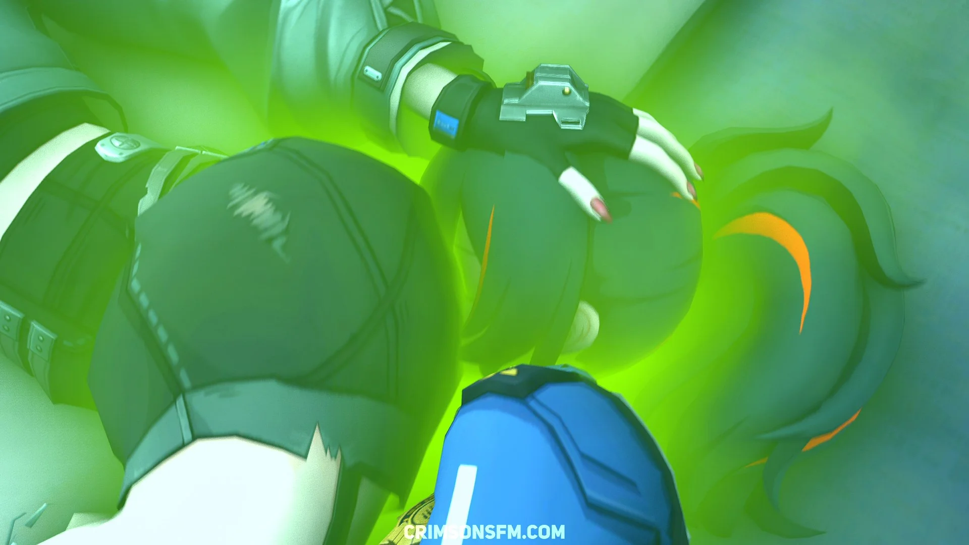 Jane Doe farts on Zhu Yuan with gas cloud — Gas fetish SFM preview 3