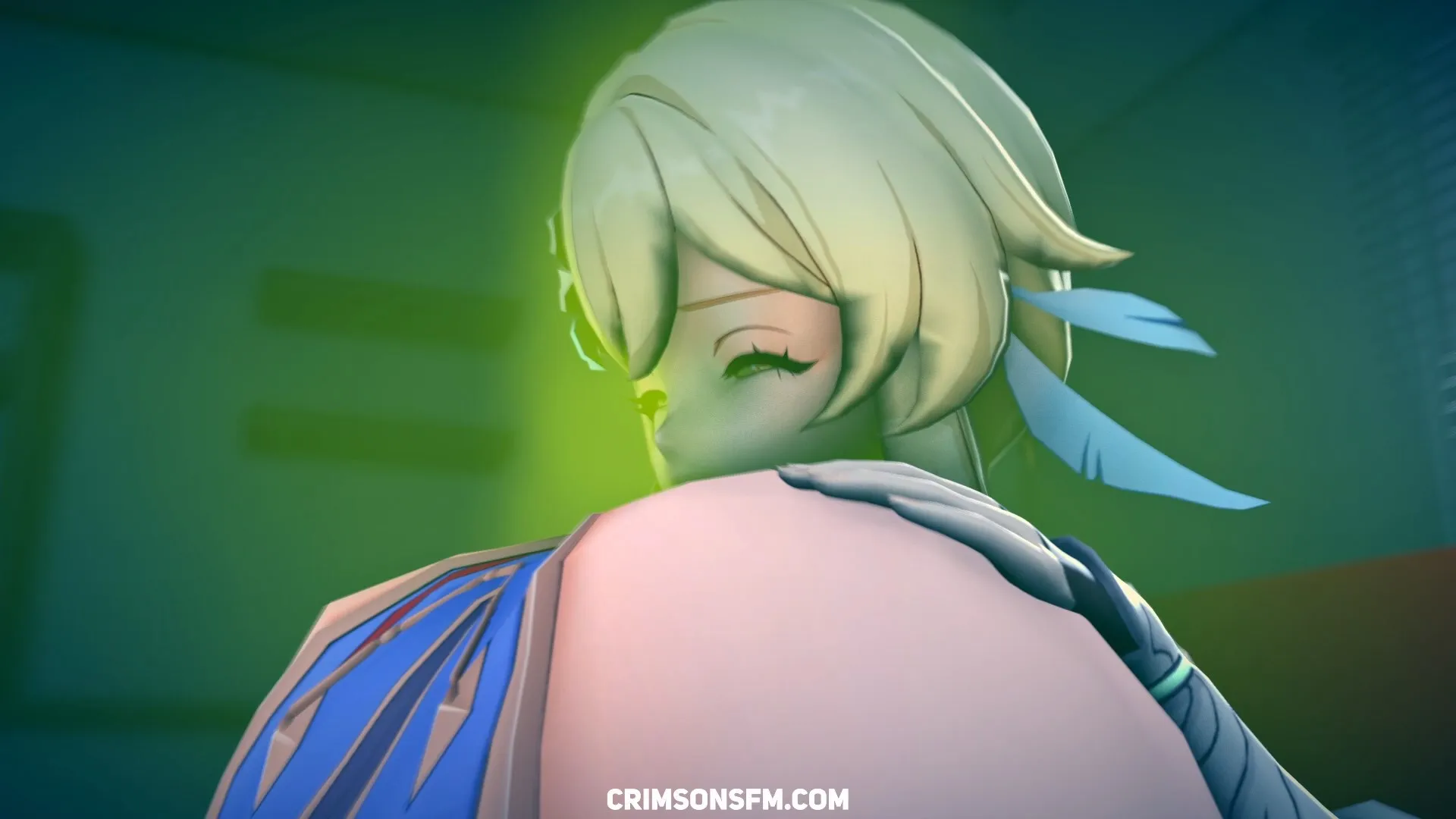 Mona farts on Lumine with gas cloud — Gas fetish SFM preview 2