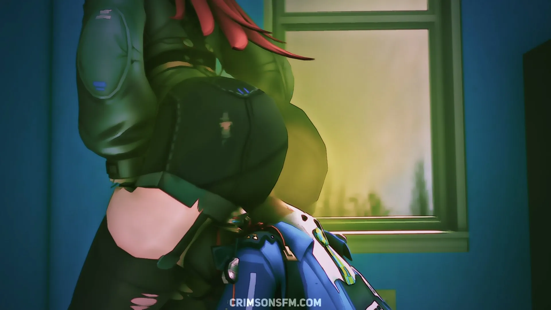 Jane Doe farts on Zhu Yuan with gas cloud — Gas fetish SFM preview 1