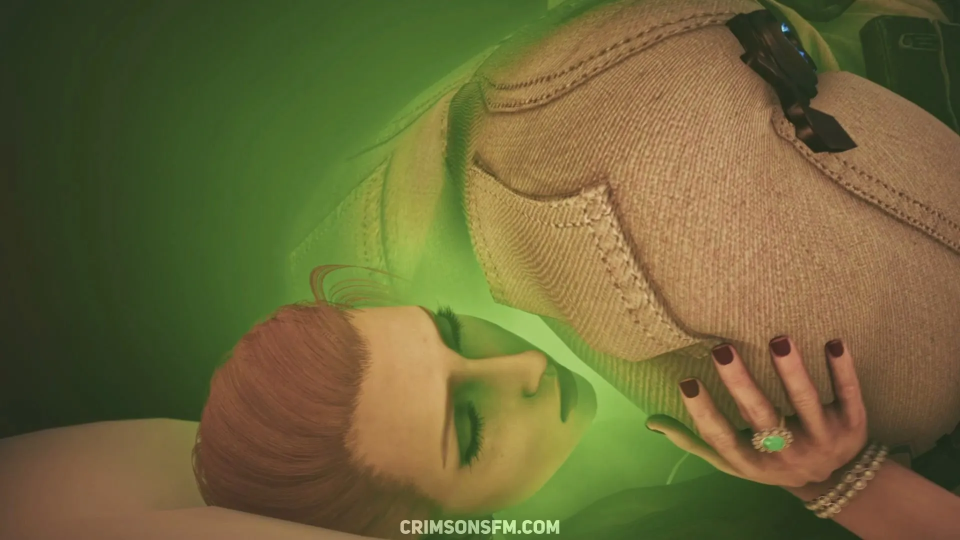 Hailey farts on Scarlet with gas cloud — Gas fetish SFM preview 1