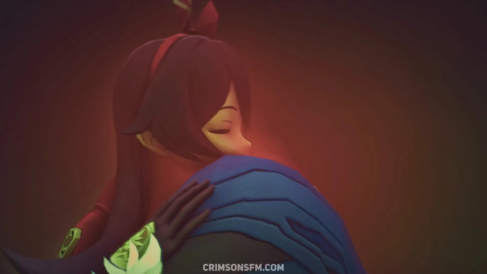 Eula farts on Amber with gas cloud — Gas fetish SFM preview 2