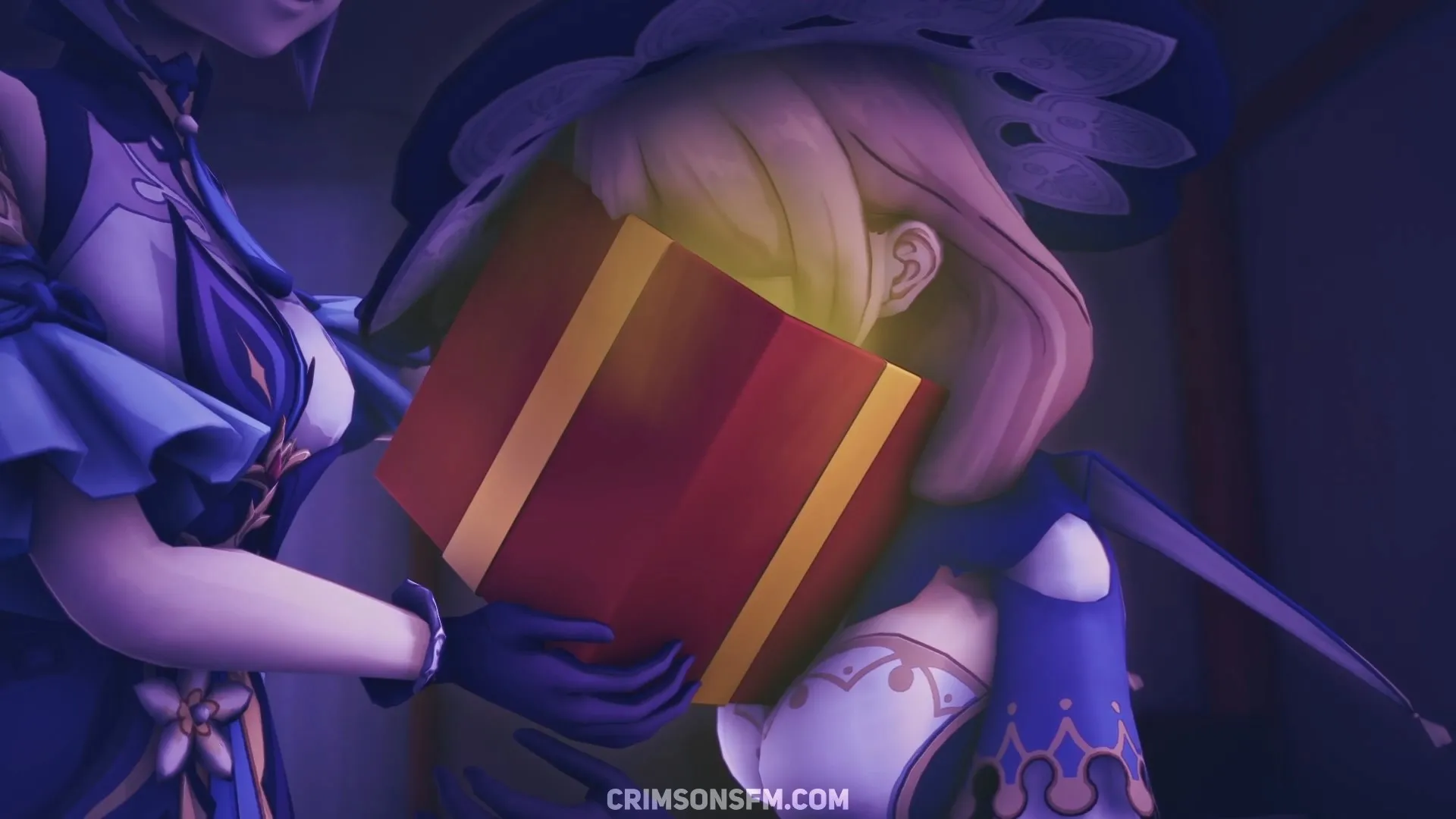 Keqing farts on Lisa with gas cloud — Gas fetish SFM preview 2