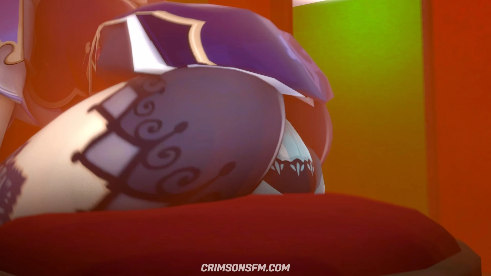 Lisa farts on Eula with gas cloud — Gas fetish SFM preview 2