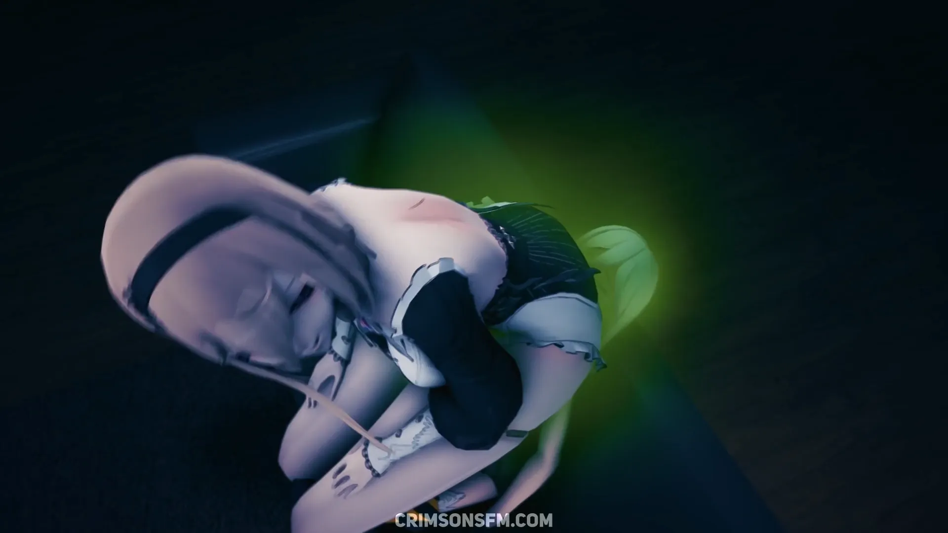 Aponia farts on Cecilia with gas cloud — Gas fetish SFM preview 1