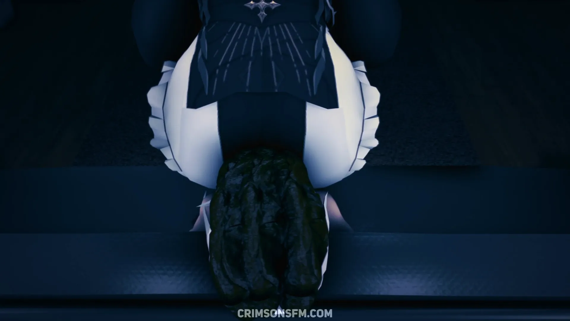 Aponia farts on Cecilia — pooping scene with scat alternative — fetish SFM preview 2
