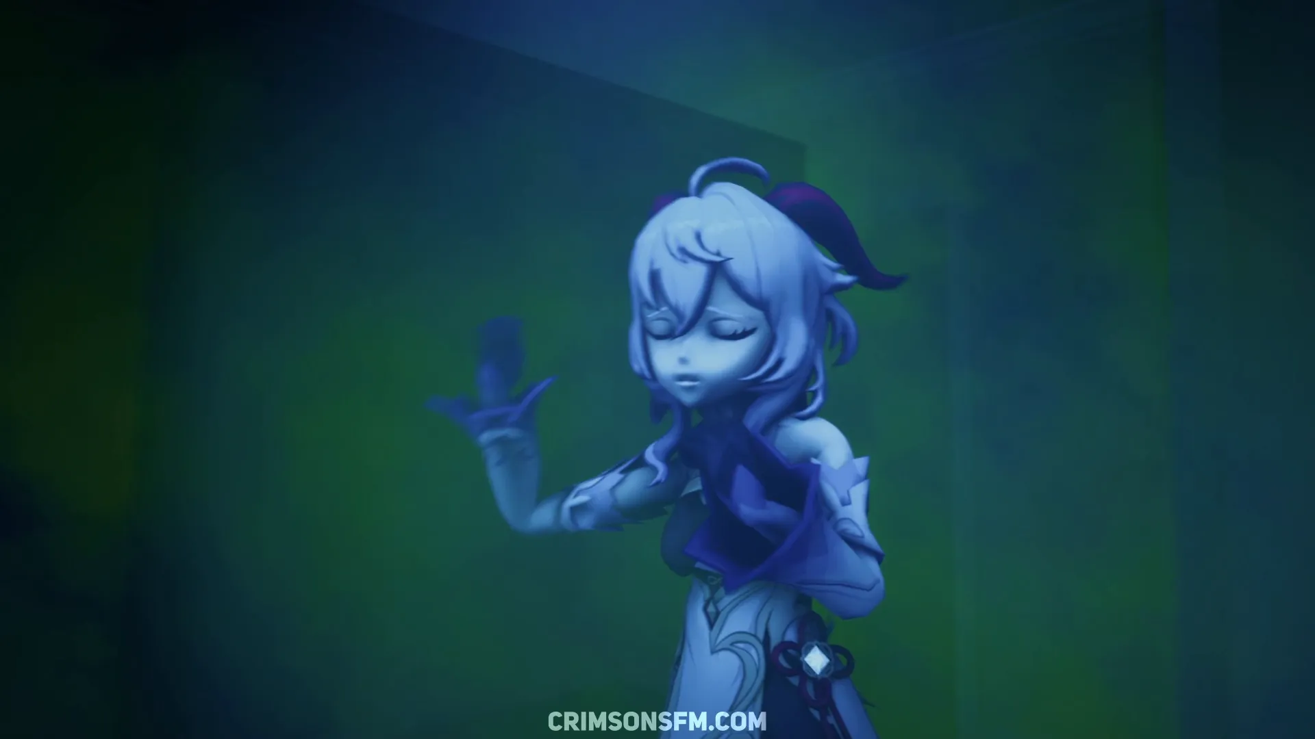 Mona farts on Ganyu with gas cloud — Gas fetish SFM preview 3