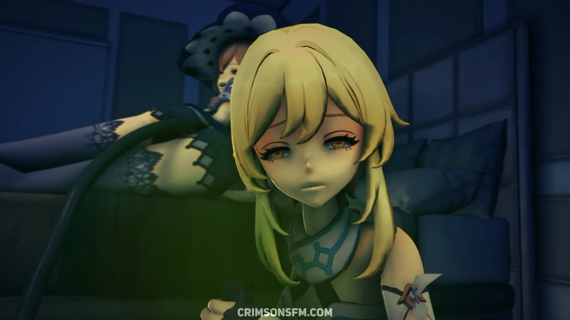 Lisa farts on Lumine with gas cloud — Gas fetish SFM preview 3