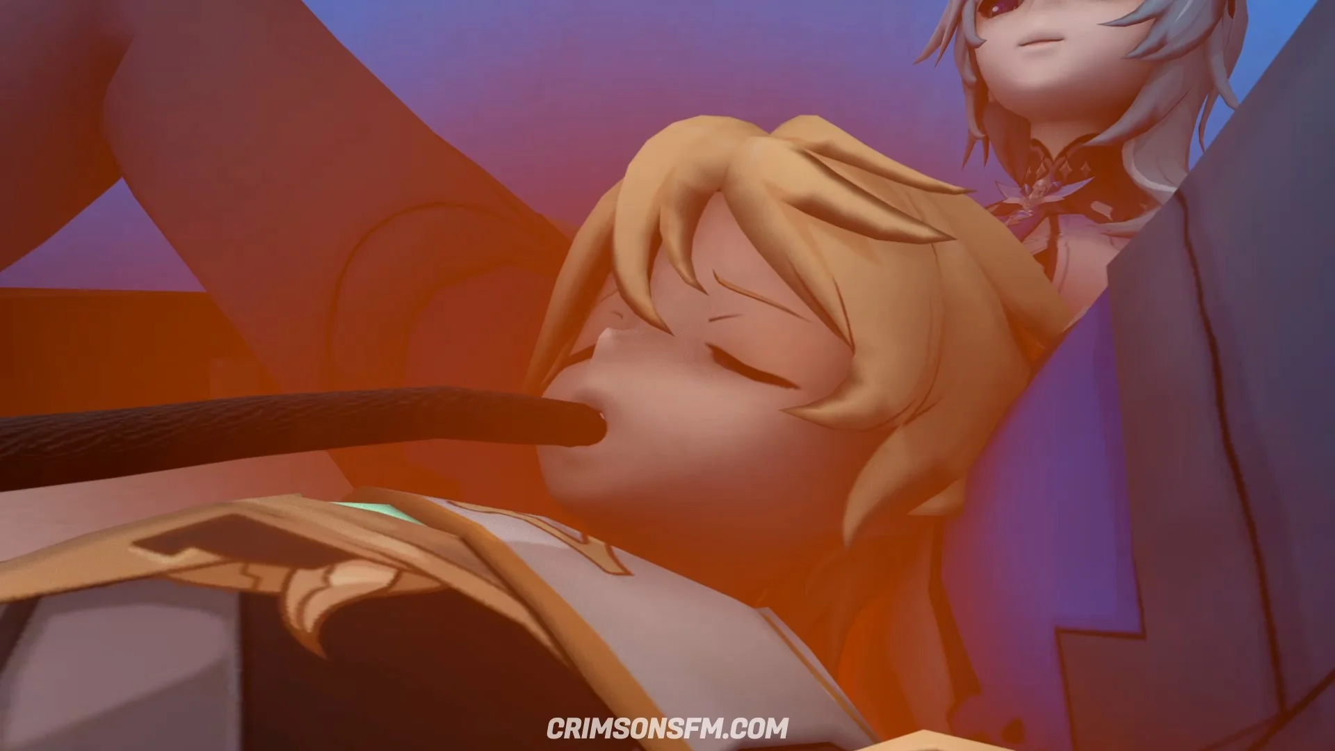 Eula and Hu Tao farts on Aether with gas cloud — Gas fetish SFM preview 2