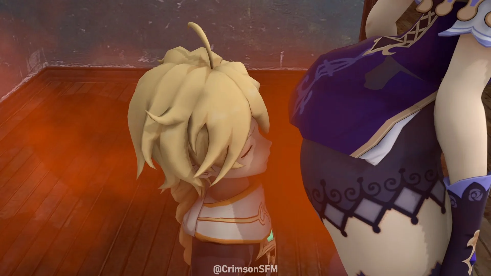 Lisa farts on Aether with gas cloud — Gas fetish SFM preview 3