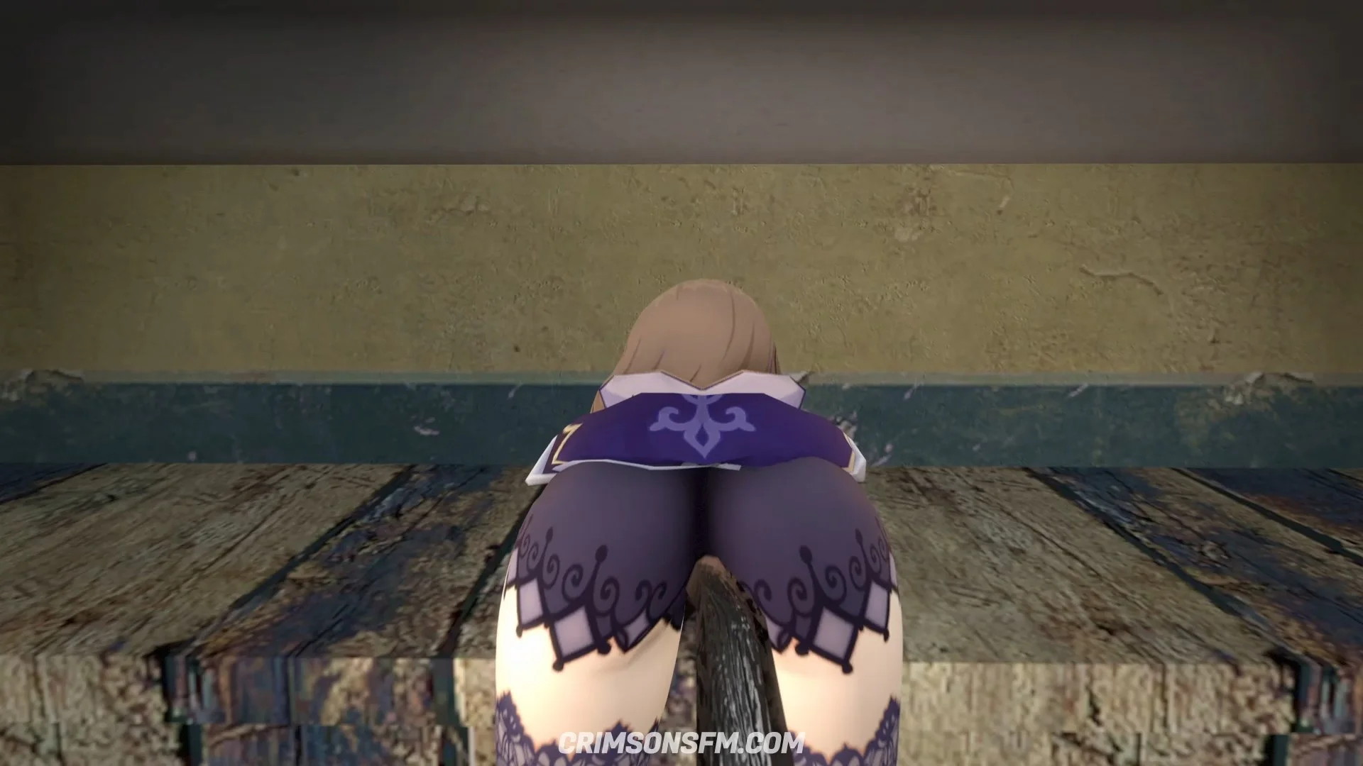 POV perspective in Lisa farts on Raiden Shogun — fetish SFM preview 2