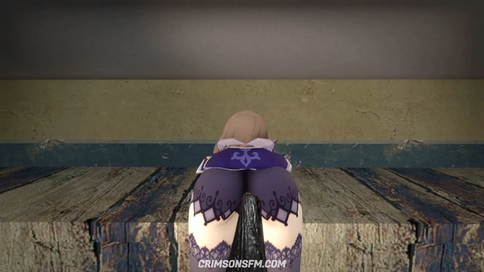 POV perspective in Lisa farts on Raiden Shogun — fetish SFM preview 3