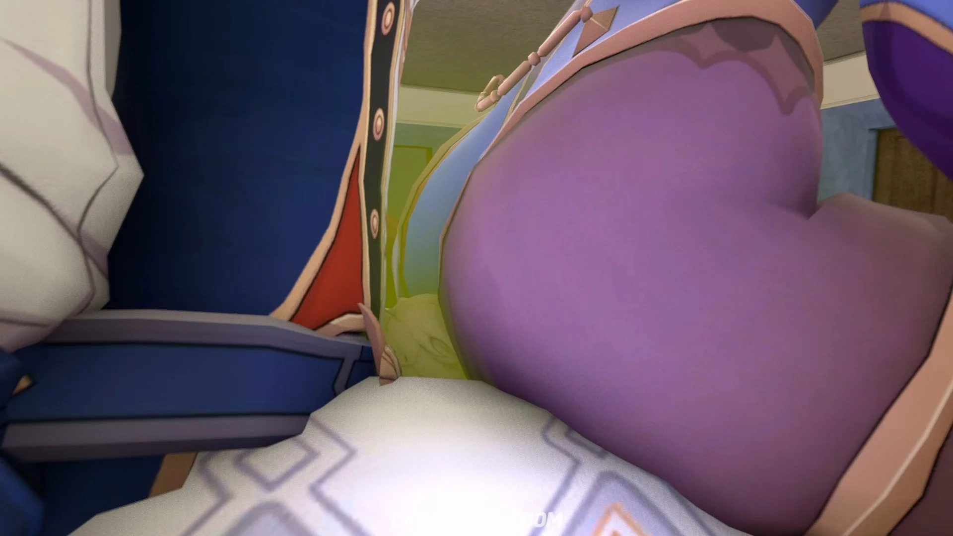 Mona and Jean farts on Aether with gas cloud – Gas fetish SFM preview 1