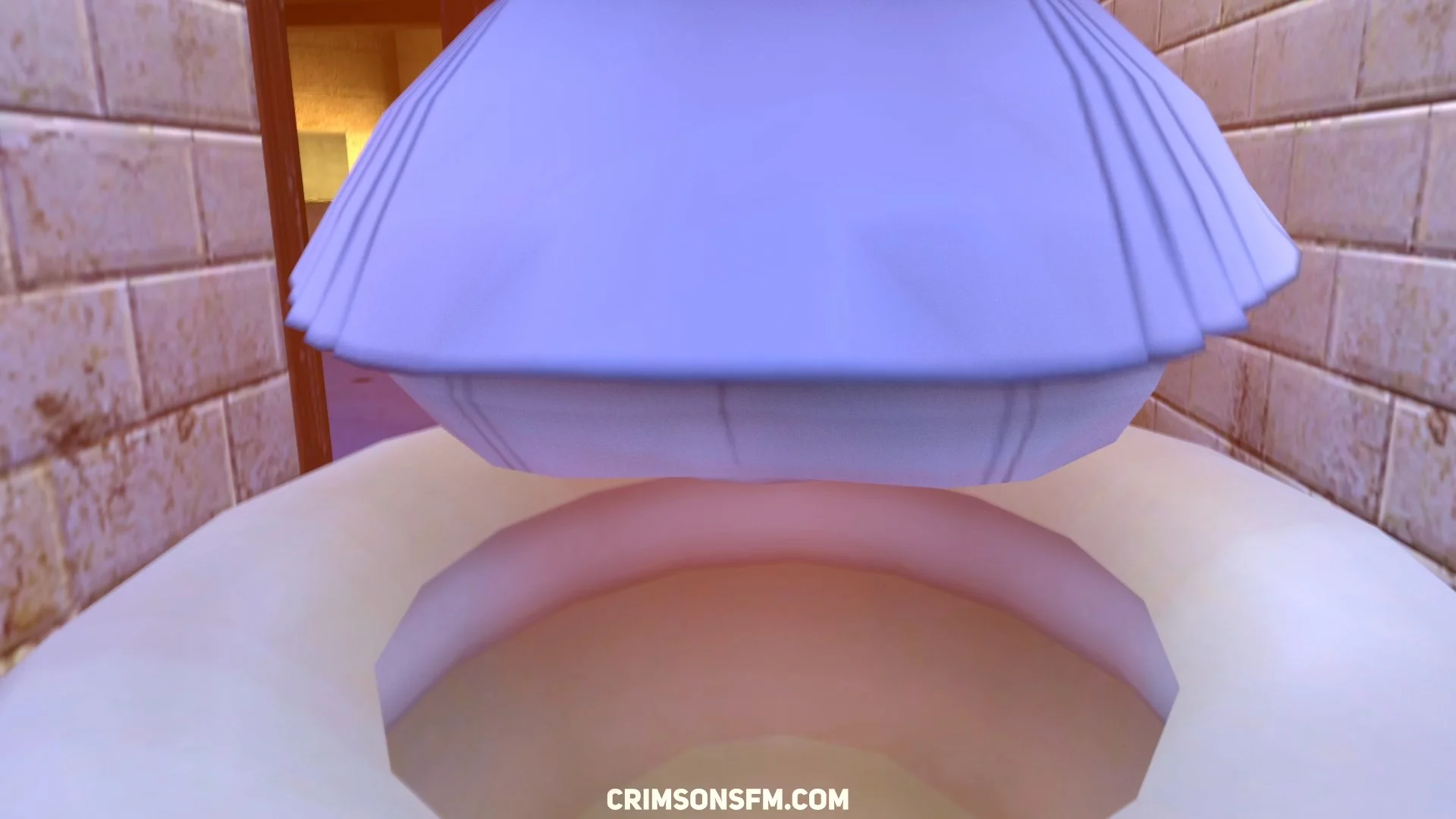 Furina farts on a toilet with gas cloud – Gas fetish SFM preview 1