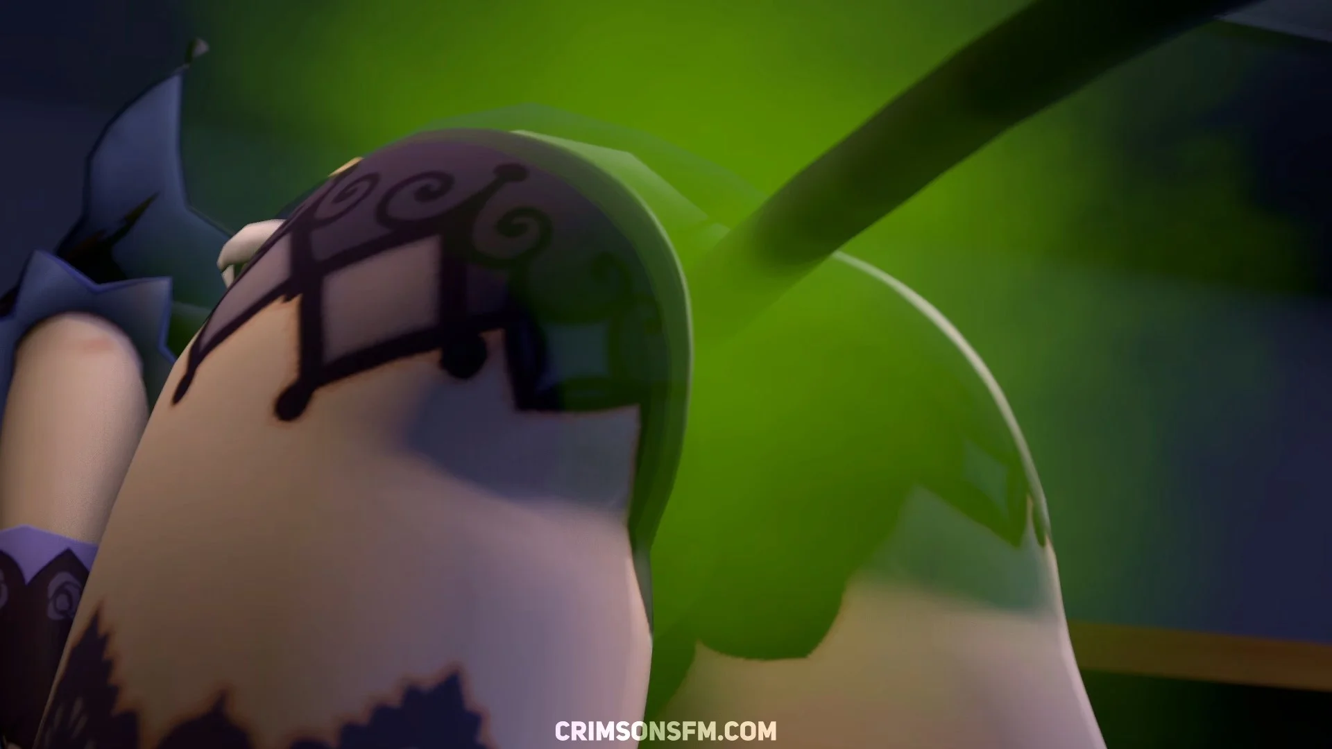 Lisa farts on Yelan with gas cloud – Gas fetish SFM preview 1