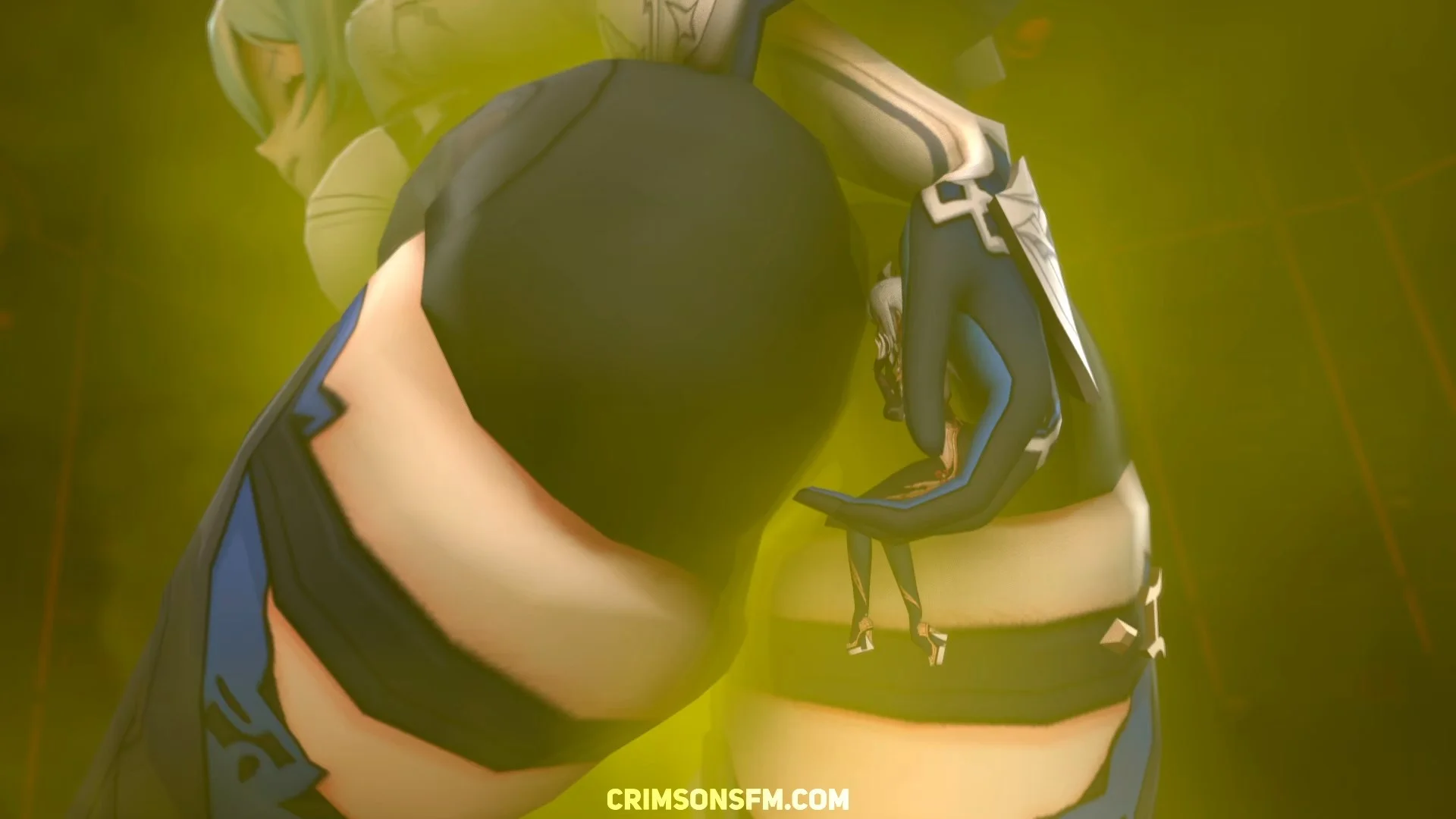 Eula farts on Shenhe with gas cloud – Gas fetish SFM preview 1