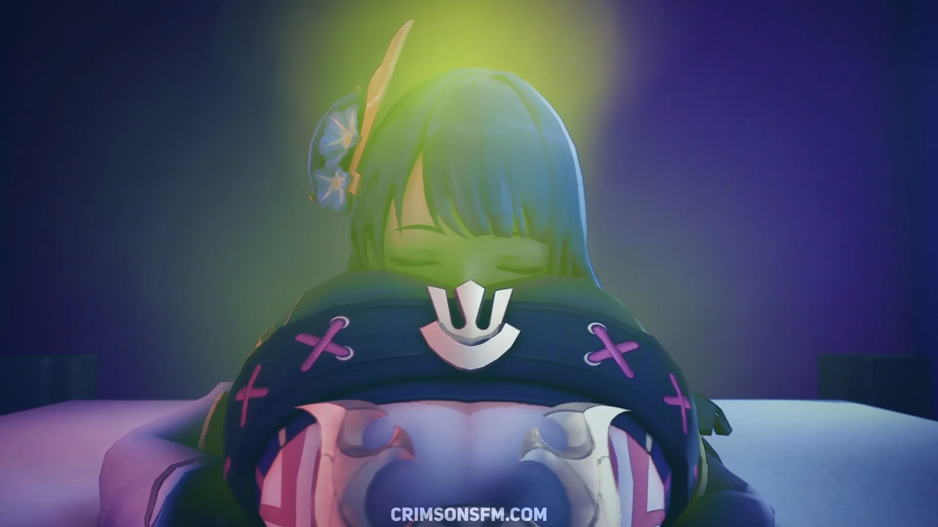  Kuki Shinobu farts on Raiden Shogun with gas cloud – Gas fetish SFM preview 1