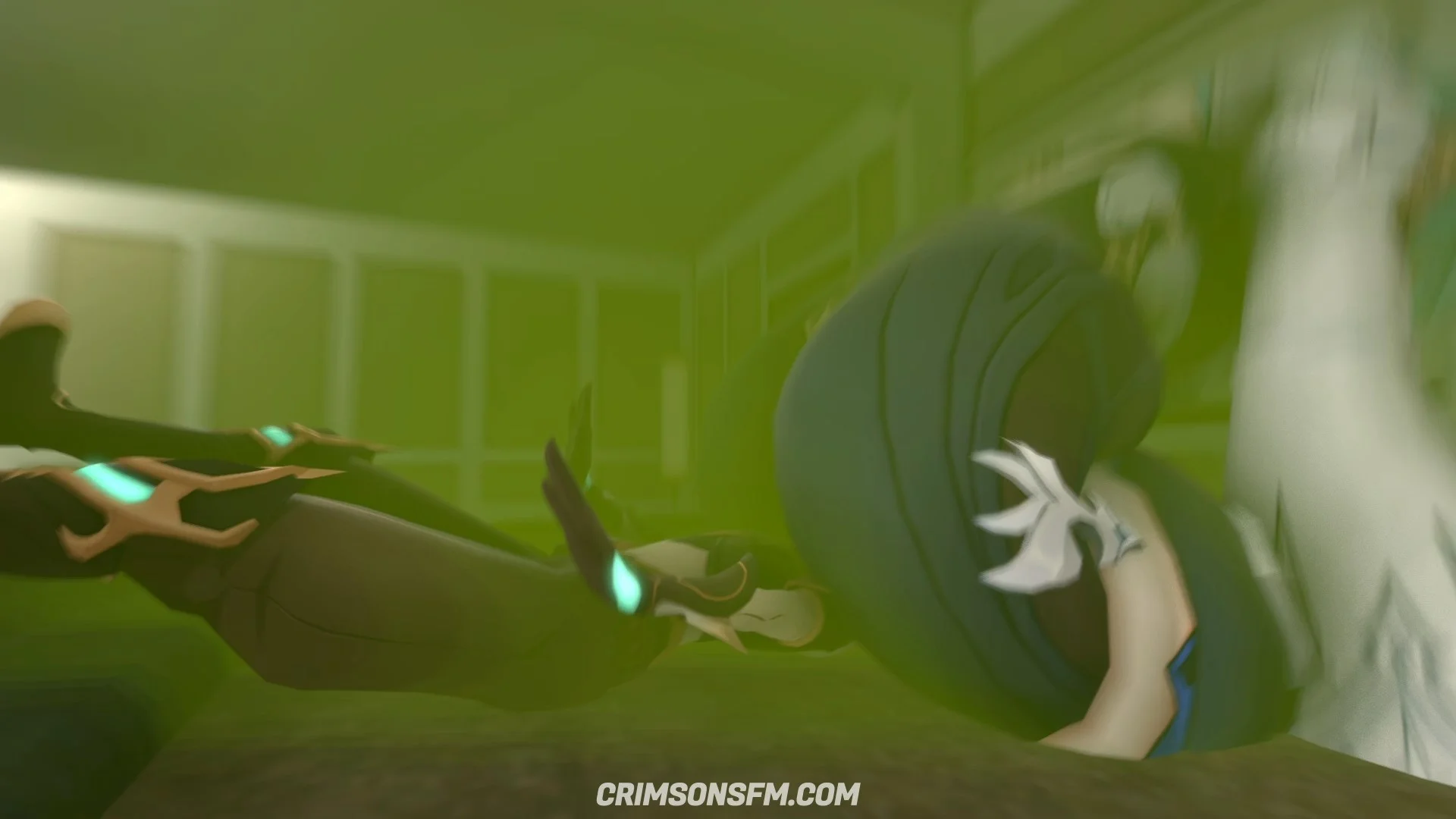 Eula farts on Aether with gas cloud – Gas fetish SFM preview 2