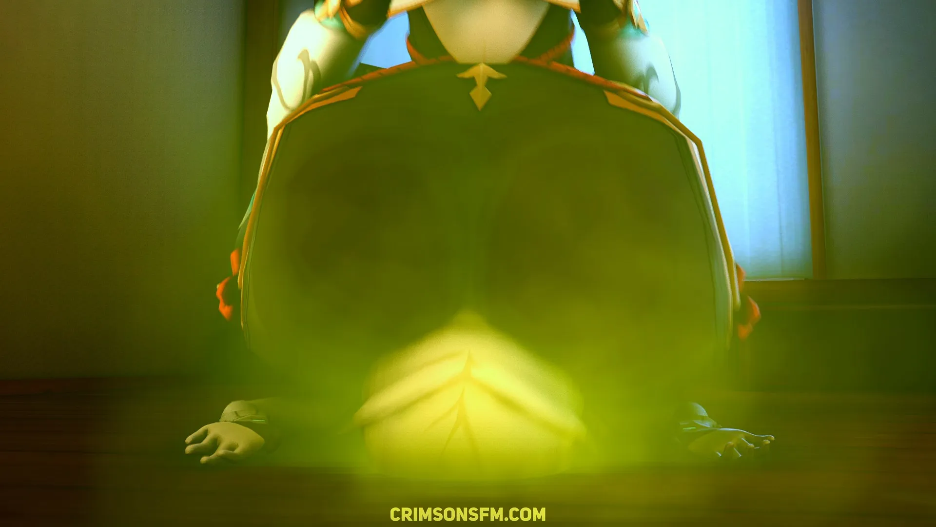 Shenhe farts on Lumine with gas cloud – Gas fetish SFM preview 2